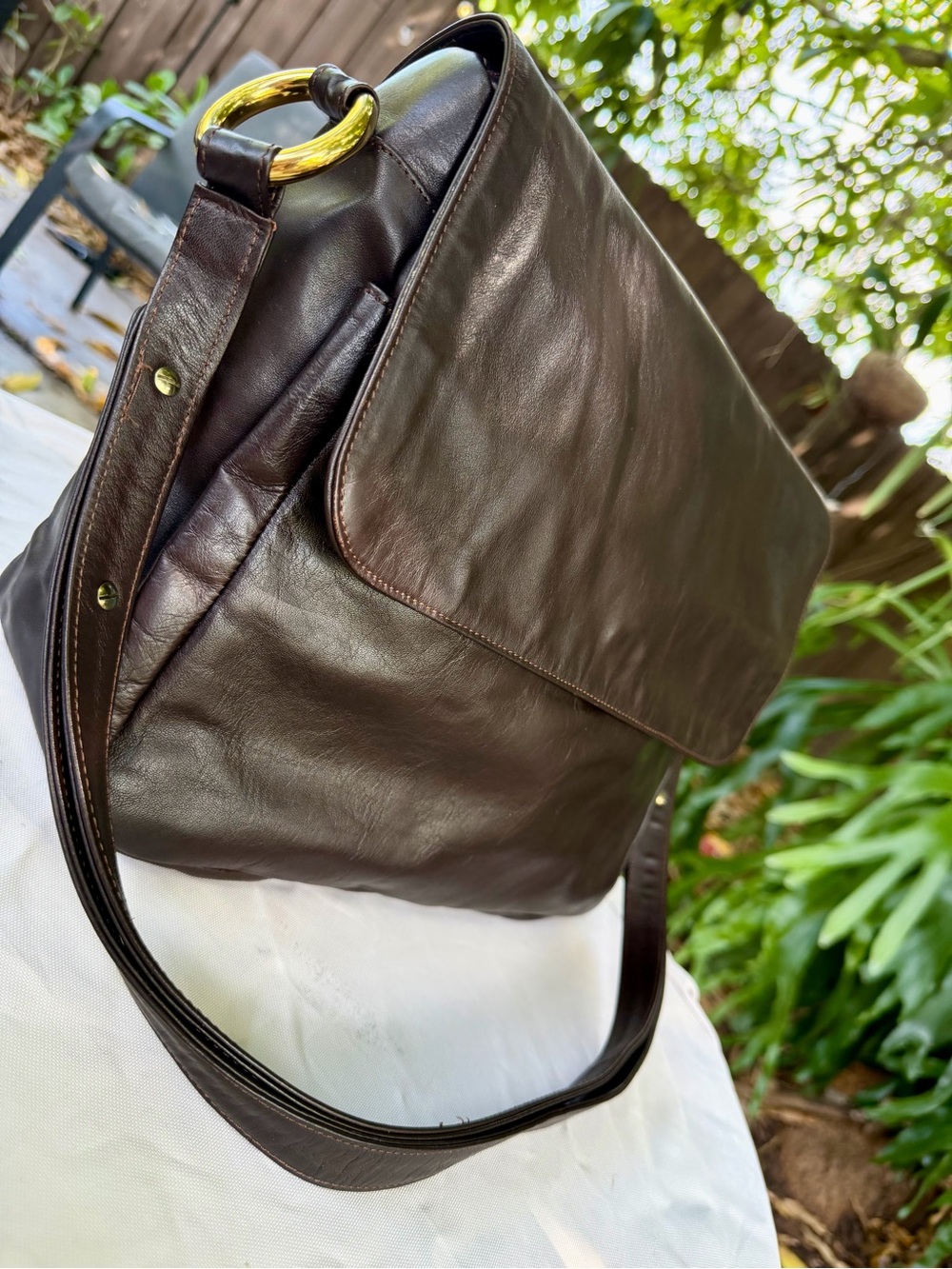 Authentic Bally Brown Leather Messenger Shoulder Bag Made in Italy + COA - Picture 4 of 16